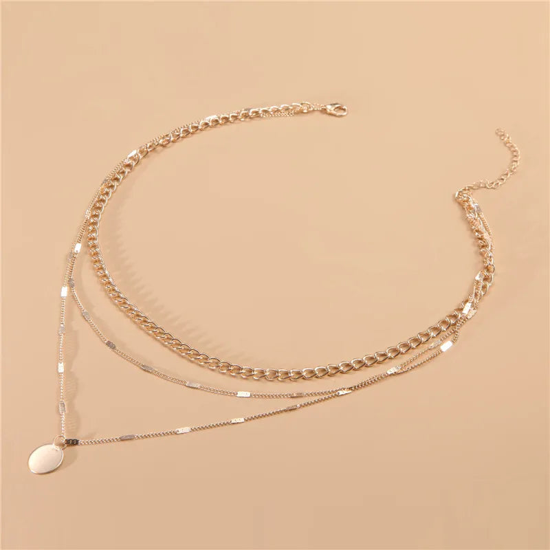 Gold Layered Necklace Set