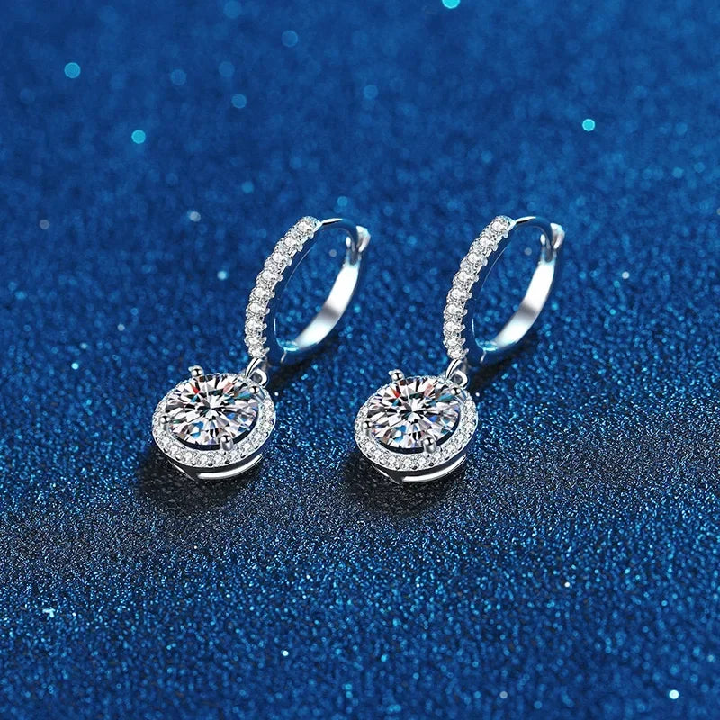 Sterling Silver Crystal Drop Earrings