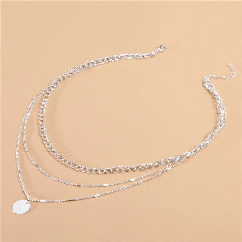 Gold Layered Necklace Set