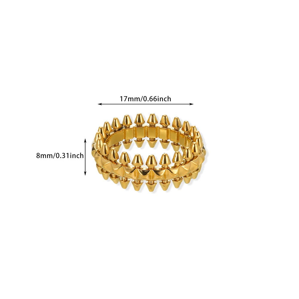 Gold & Silver Spike Stack Rings