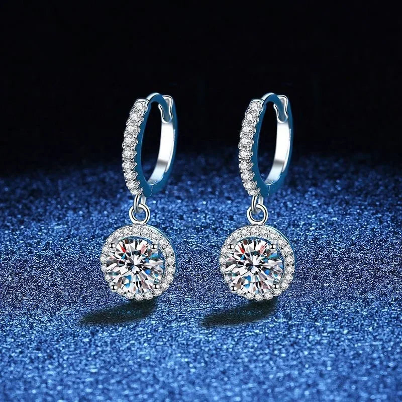 Sterling Silver Crystal Drop Earrings