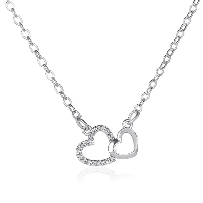 Double Circle Layered Necklace