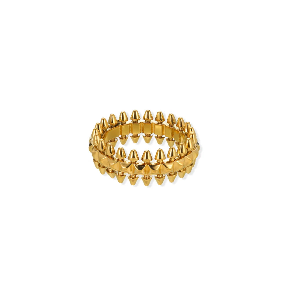 Gold & Silver Spike Stack Rings