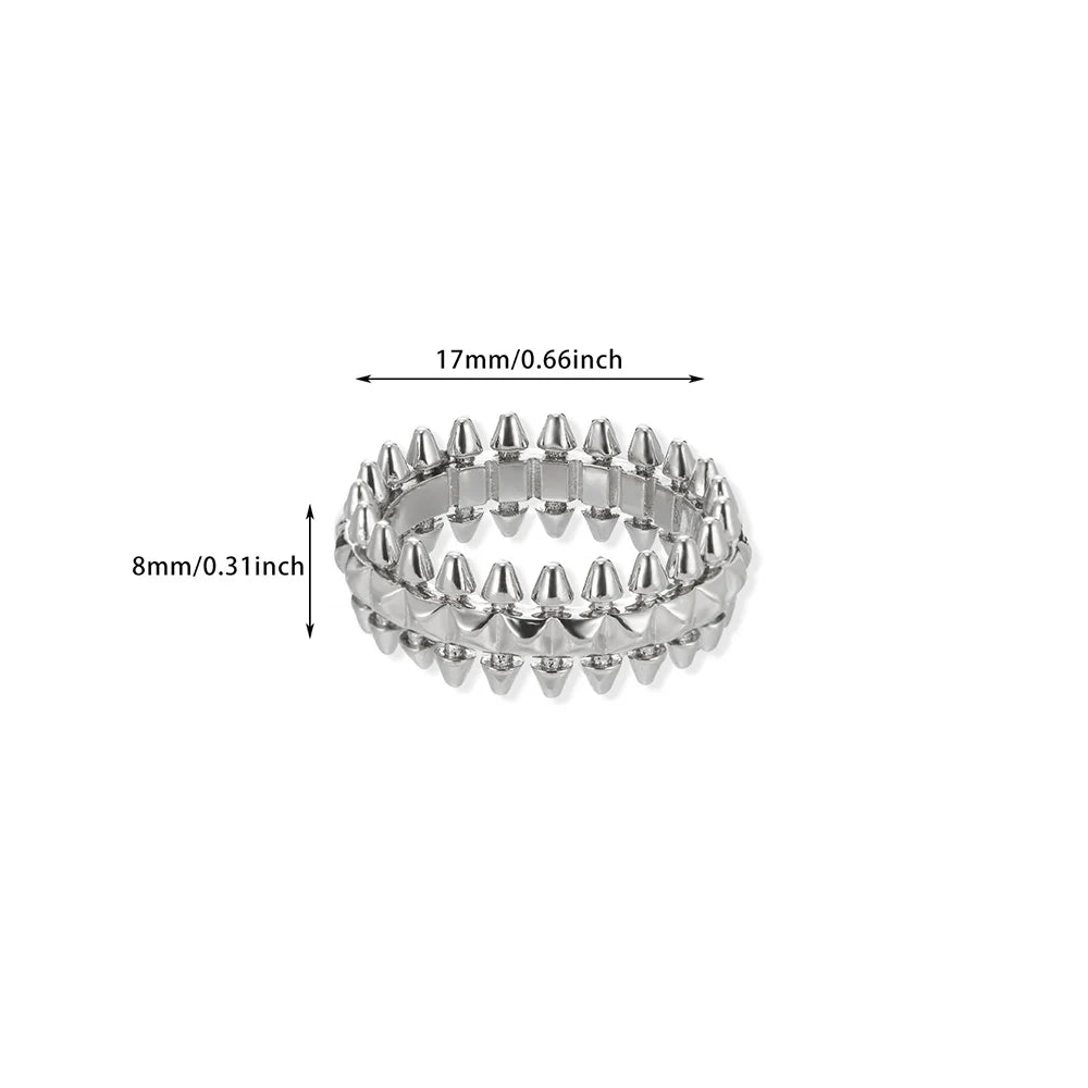 Gold & Silver Spike Stack Rings